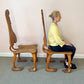 Pair of 1980 Andrew Willner Figure Chairs/Signed and Dated
