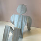 Vintage Postmodern Aluminum Man Magazine Rack by Fred Garbotz