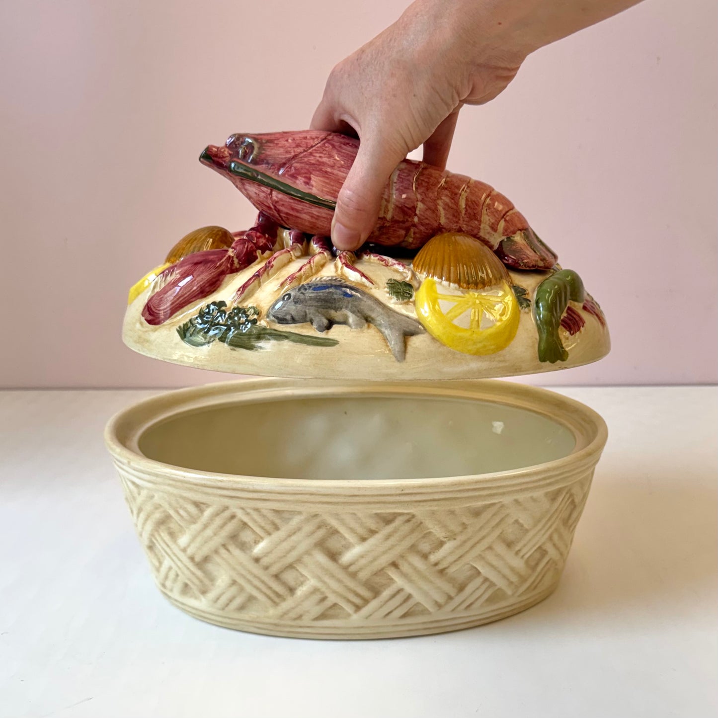 Vintage Italian Lobster Lidded Turreen