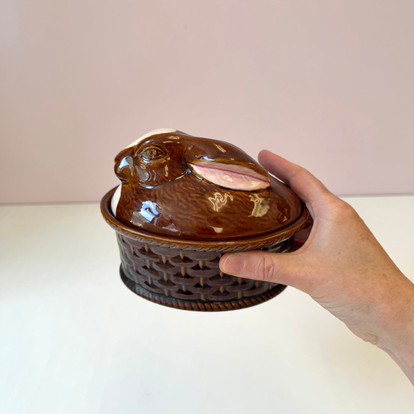 Vintage GEO Ceramic Rabbit Tureen Serving Dish