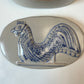 Vintage Folk Art Stoneware Rooster Box