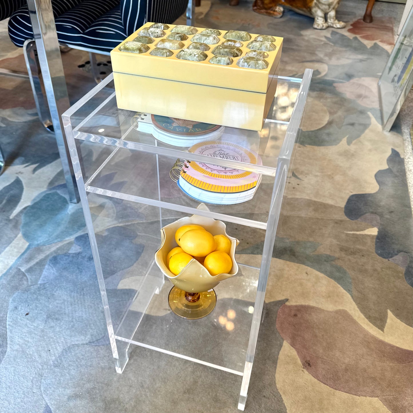Vintage 3 Tier Lucite Shelf/Side Table