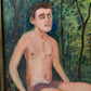 Vintage Original Framed “Couple by a Riverbank 2” Artwork