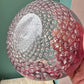 Vintage Signed Pink and Silver Leaf Murano Glass Bowl