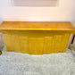 Karl Springer Style Gold Leaf Stepped Console Table