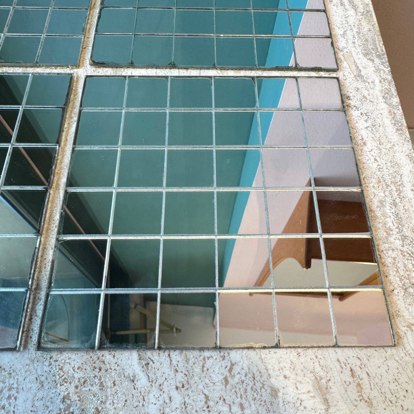 Set of 6 Vintage Mirrored Mini Placemats