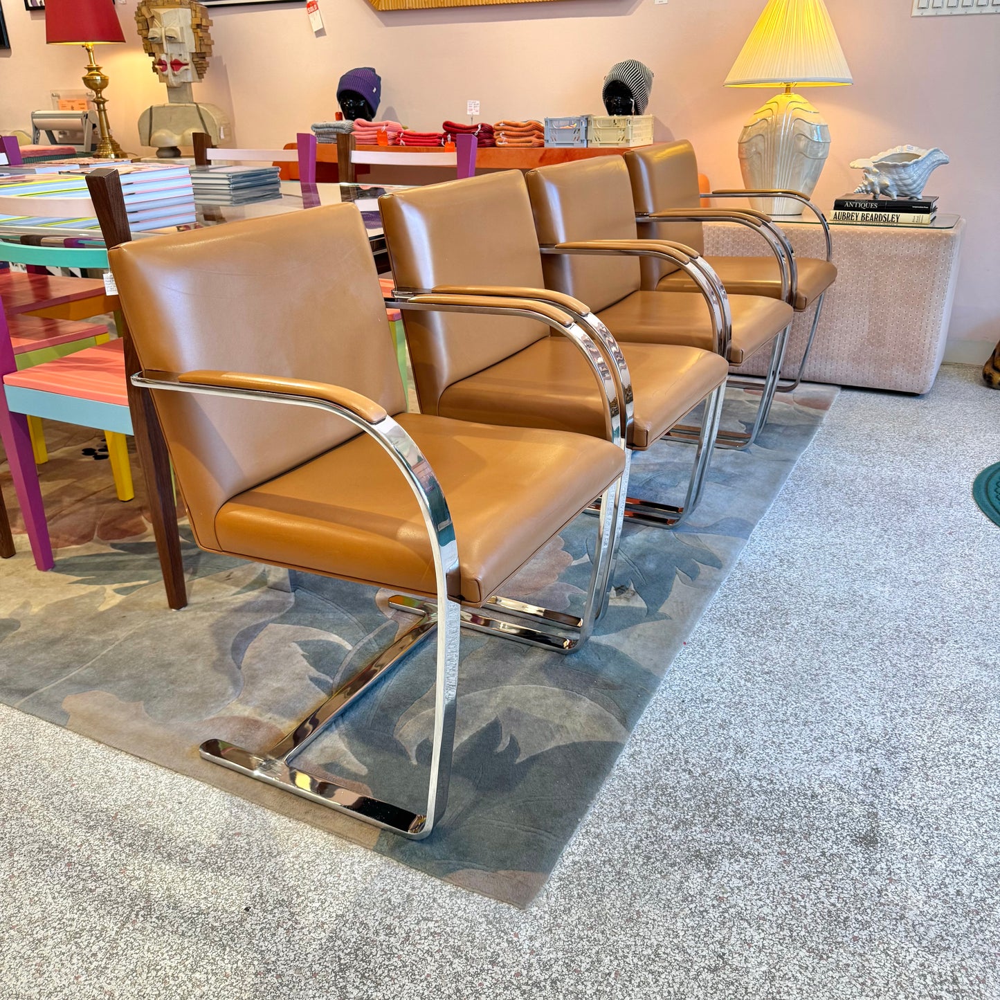 Vintage Set of 4 Brno Chairs by Mies Van Der Rohe