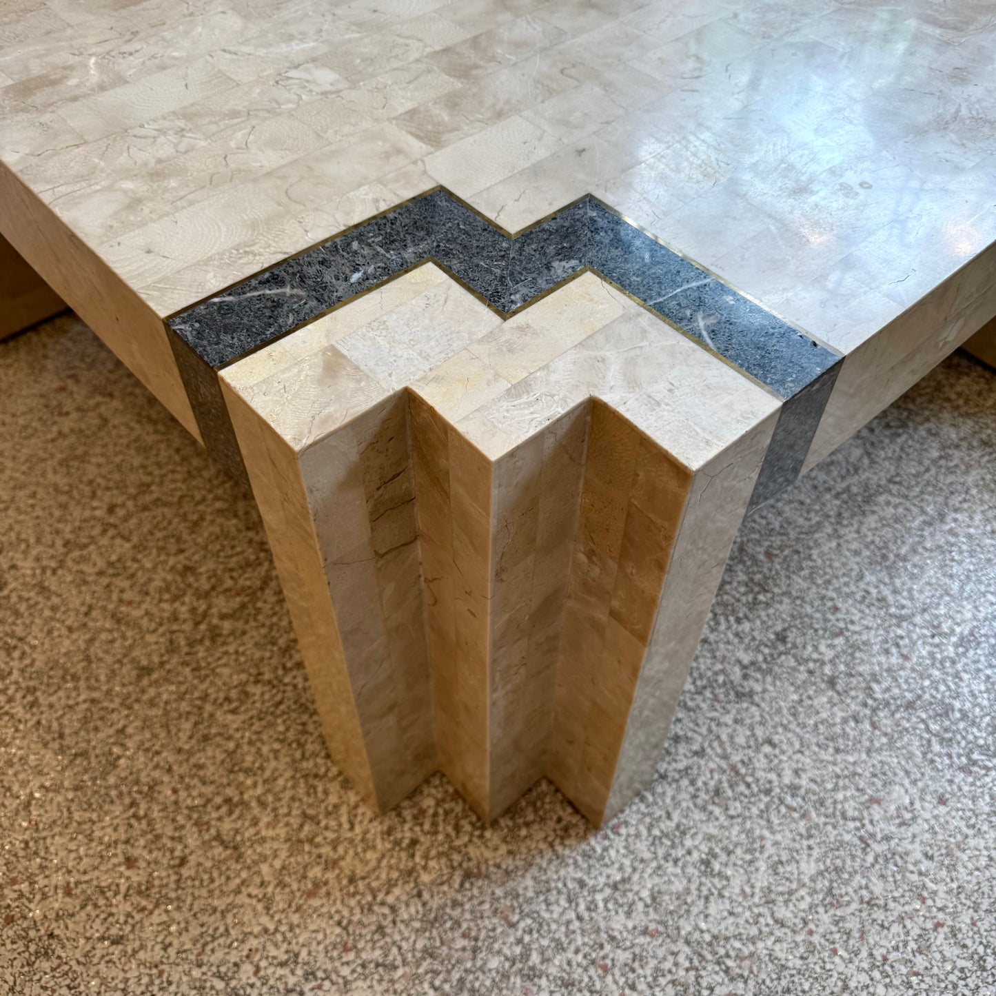 Vintage Maitland Smith Style Tessellated Coffee Table