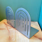 Vintage Spectrum Arch Metal Bookends