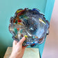Vintage Colorful Murano Style Hand Blown Glass Bowl