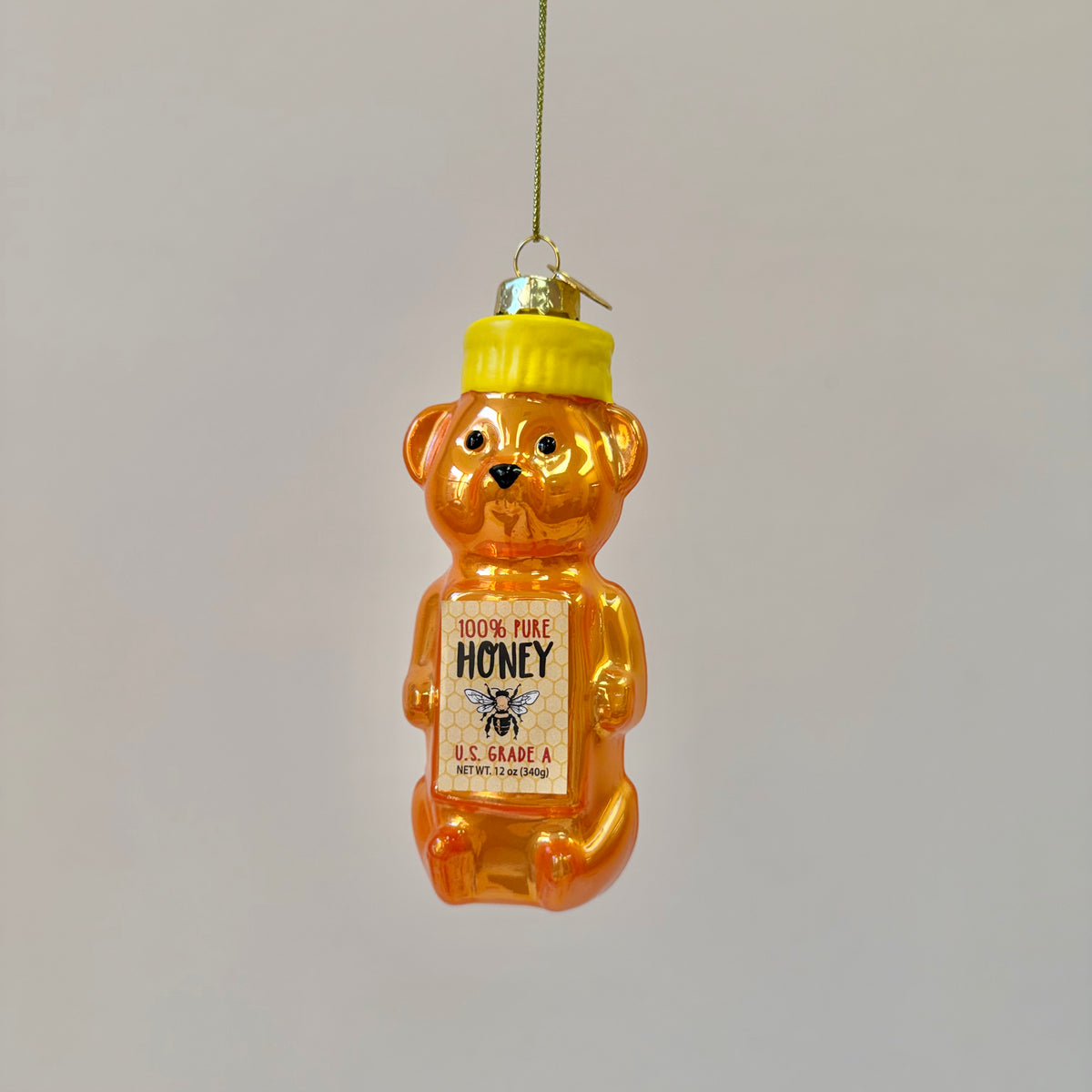 Honey Bear Glass Ornament