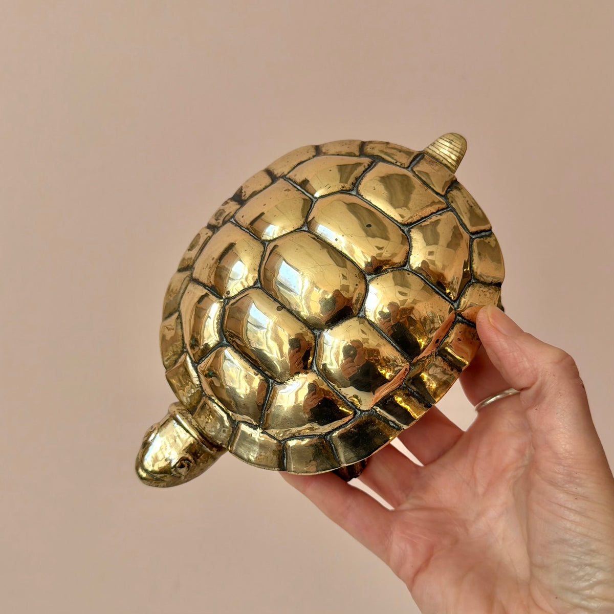Vintage Brass Turtle Ashtray/Trinket box