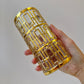 Vintage Set of 6 Imperial Glass Company Highball Glasses in the Gold Shoji Pattern