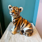 Vintage Italian Porcelain Tiger Cub Statue