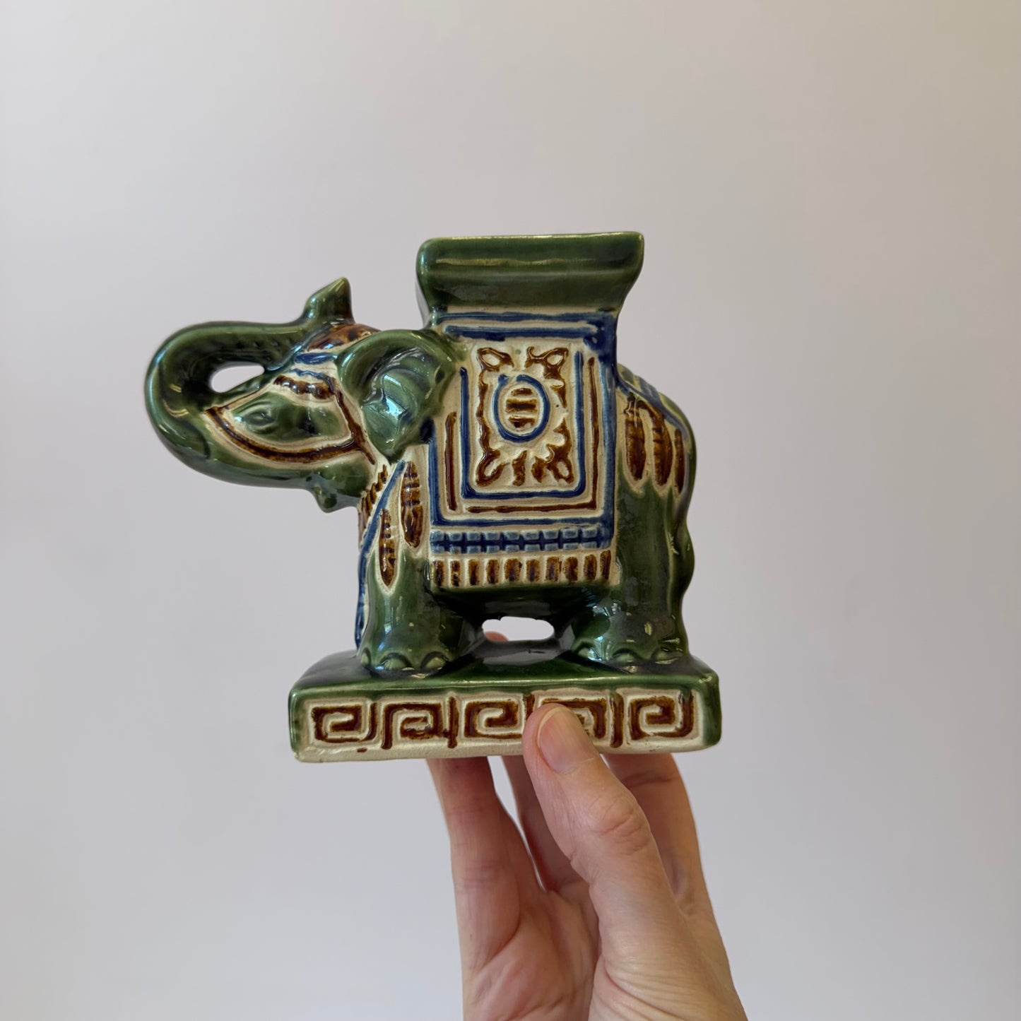 Vintage Chinoiserie Elephant Bookends