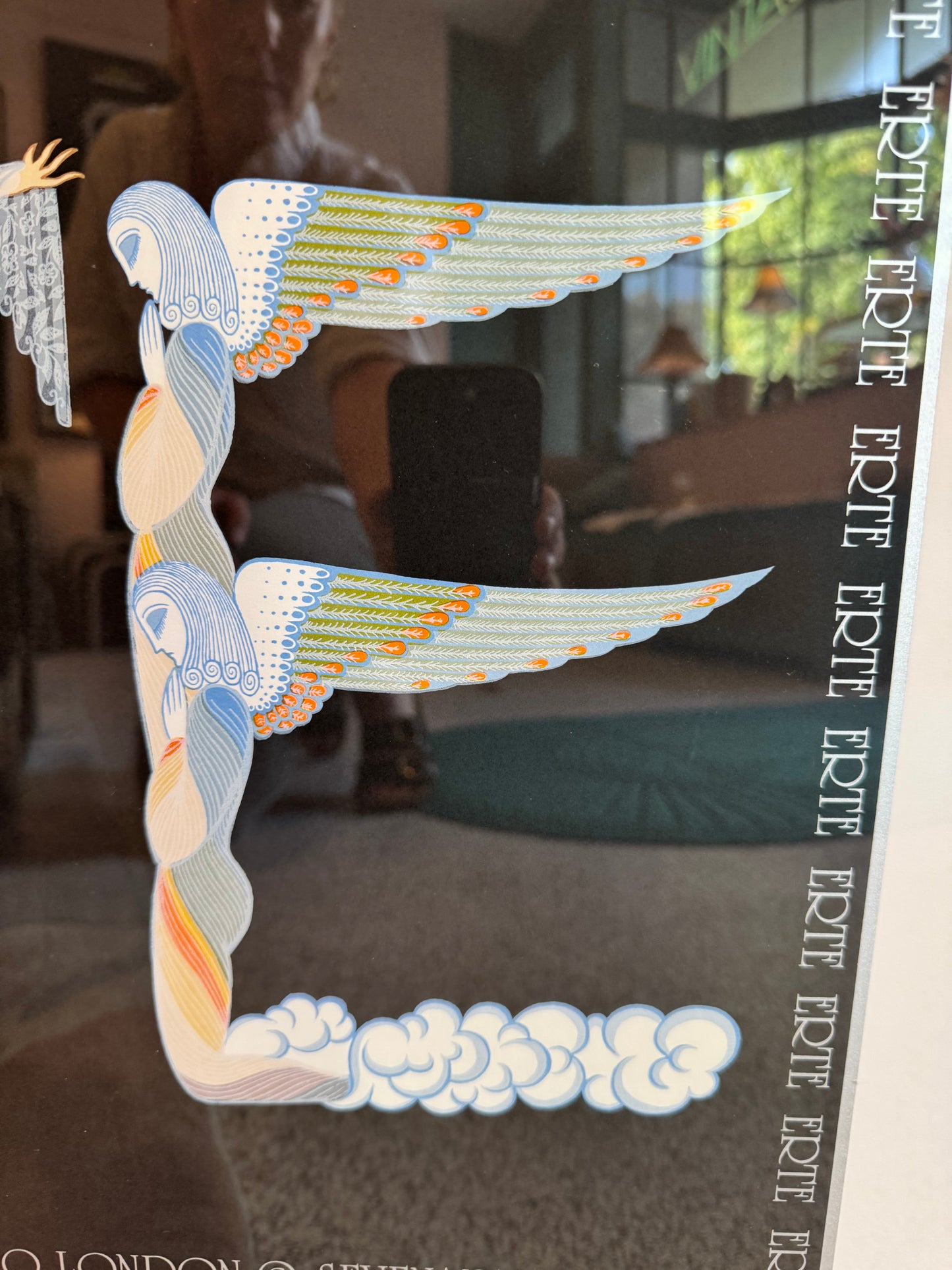 Vintage 1983 Framed Art Deco Style ERTE Poster