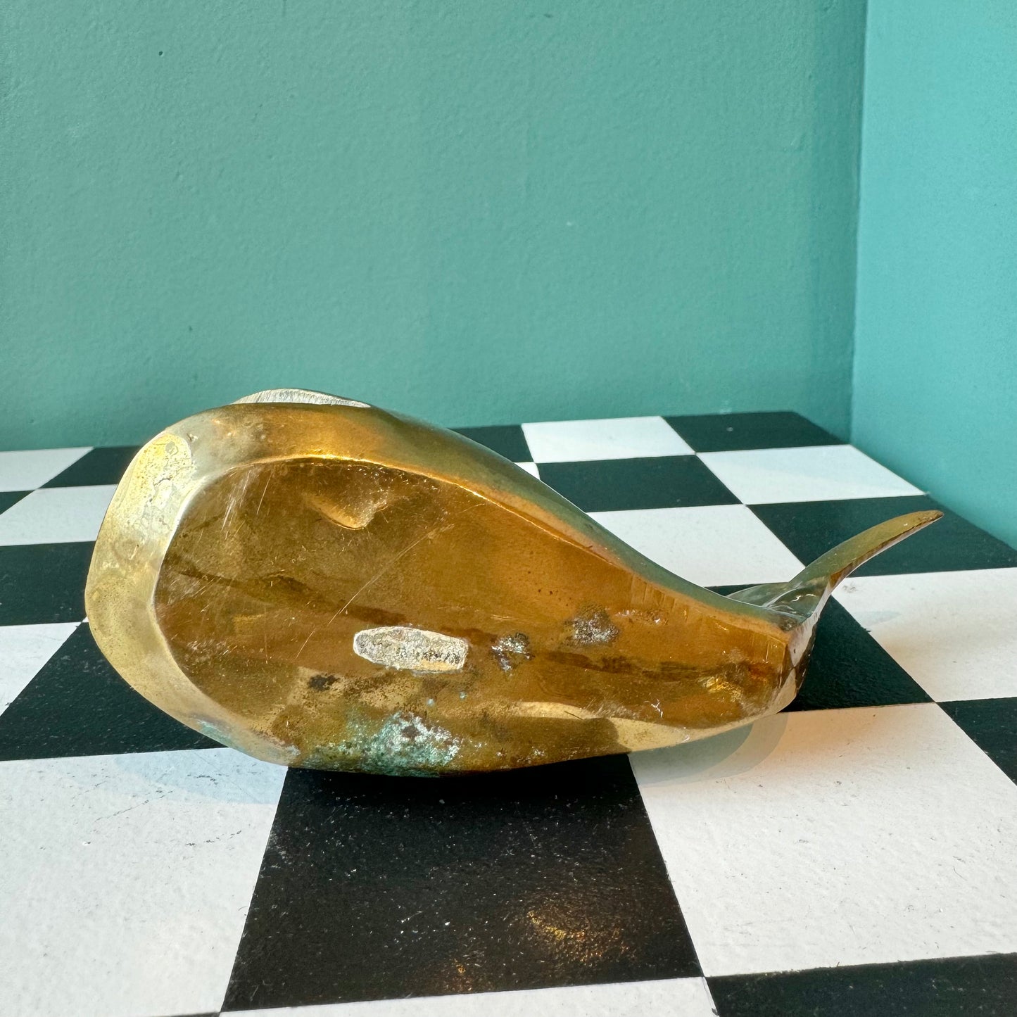 Vintage Brass Whale Ashtray/Figurine