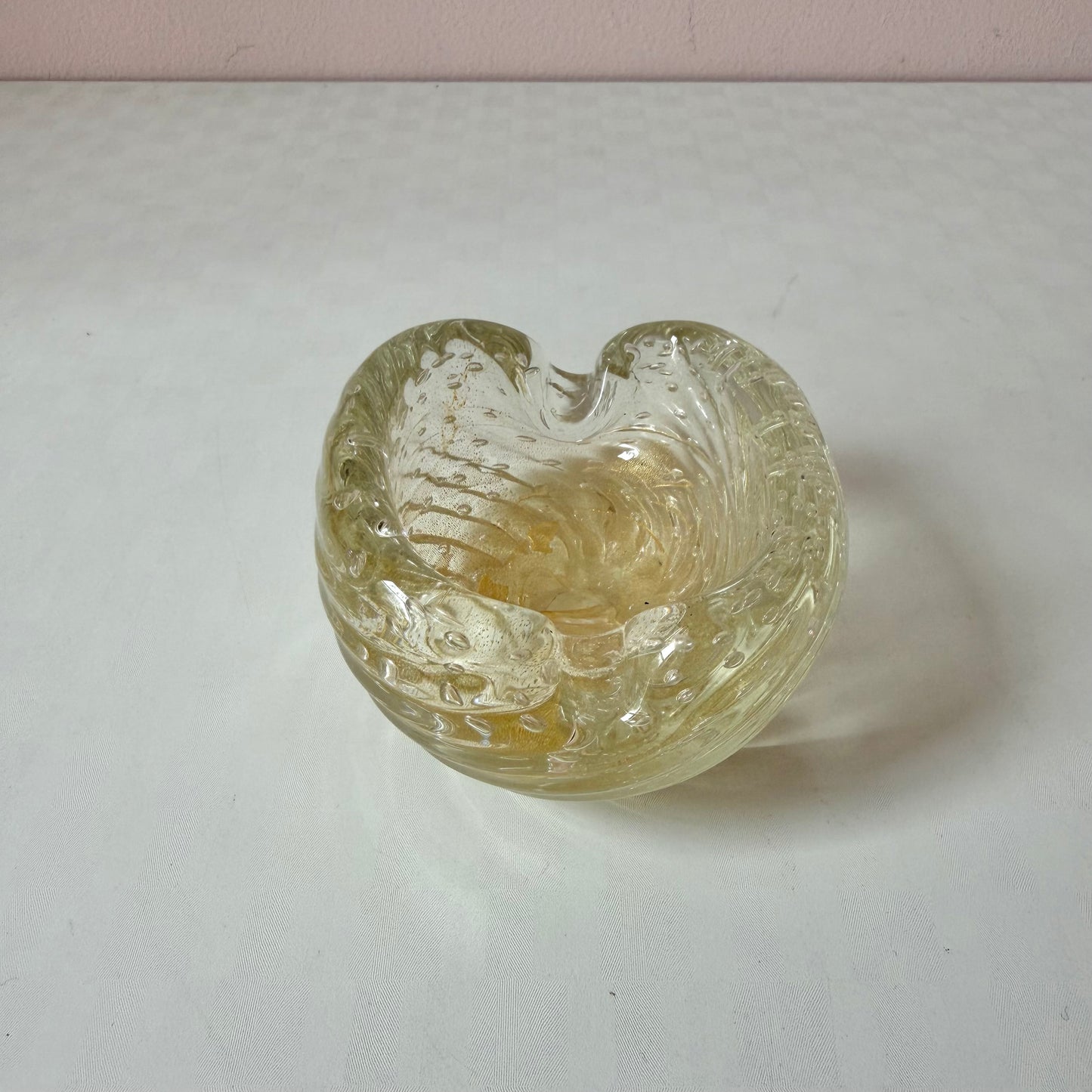 Vintage Bullicante Gold Leaf Art Glass Ashtray