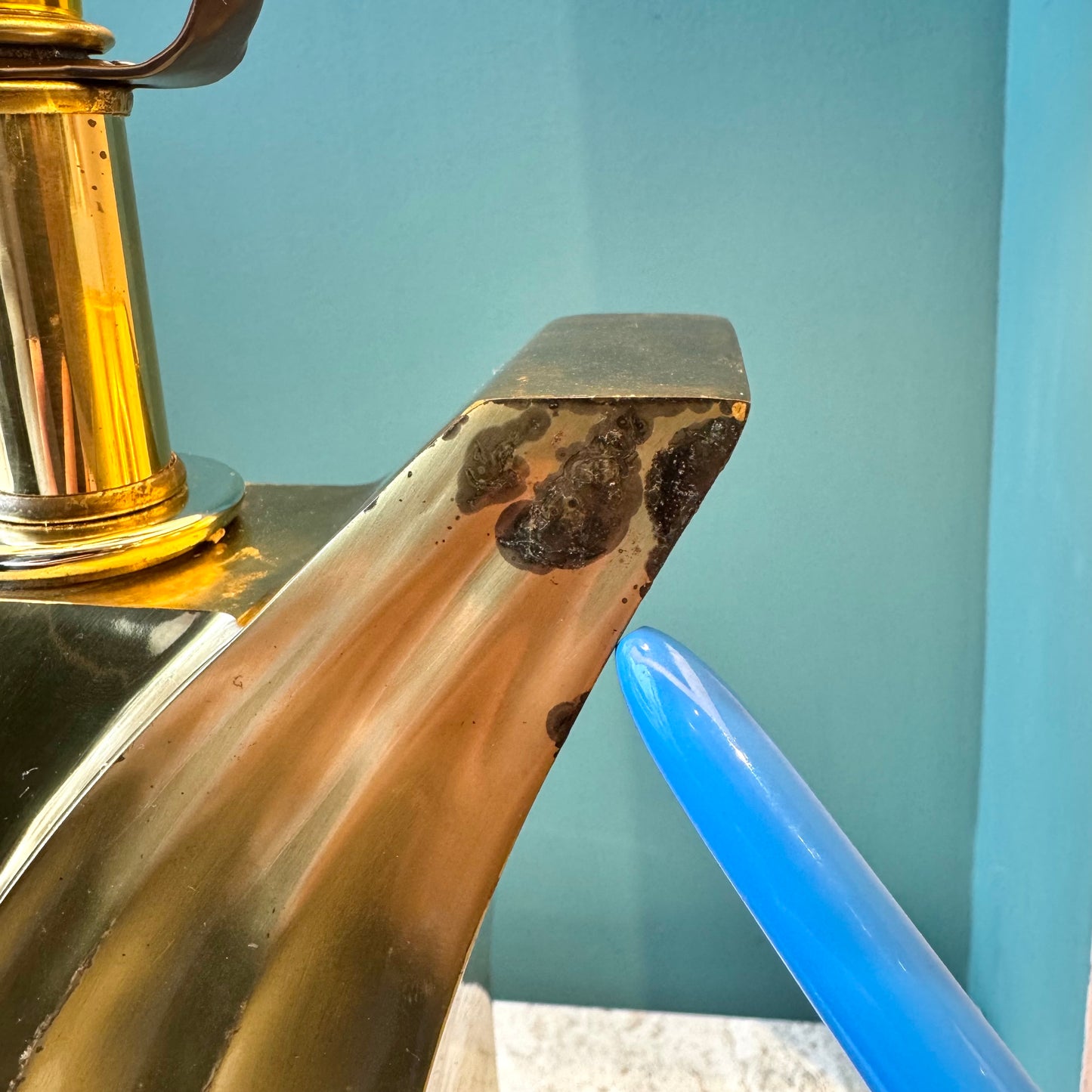 1970’s Pierre Cardin Style Brass Lamp