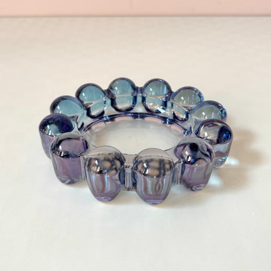 Vintage Blue Boopie Glass Dish