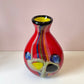 Vintage Large Multicolor Handblown Murano Glass Vase Attributed to Salvadore Studio