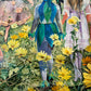 Vintage Original Framed "Summer Fantasy" 1982 Acrylic on Board Painting by Phyllis Londraville