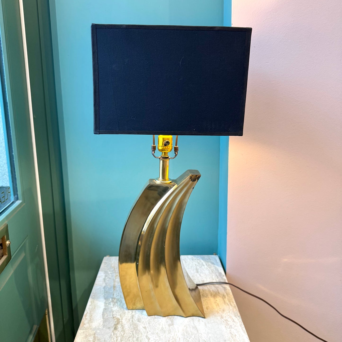1970’s Pierre Cardin Style Brass Lamp