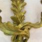 Pair of Antique Louis XV Rococo Style Brass 3 Arm Candle Sconces