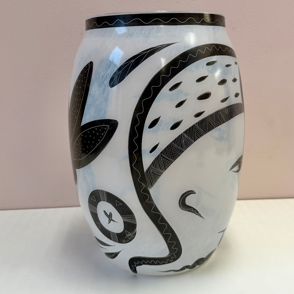 Vintage Kosta Boda Caramba Art Glass Vase by Ulrica Hydman-Vallien