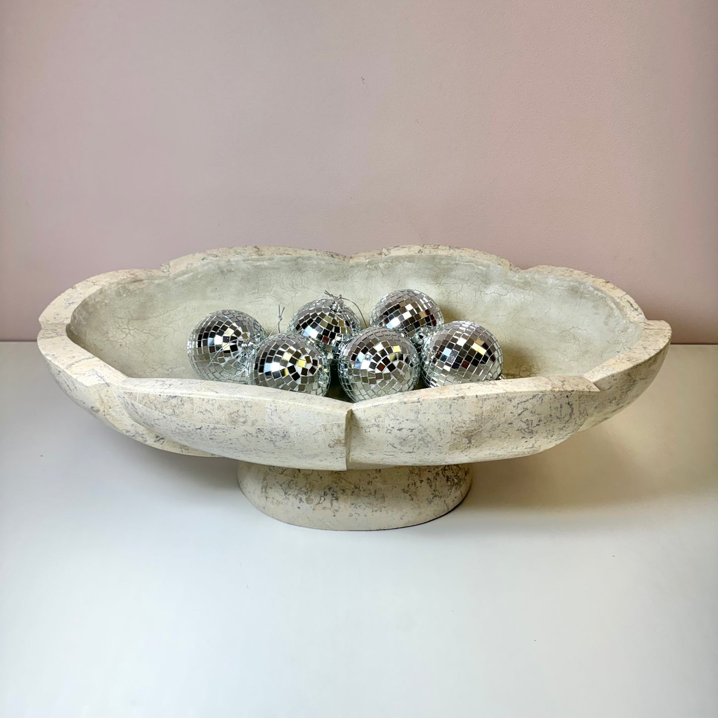 Vintage Large Tessellated Stone Bowl