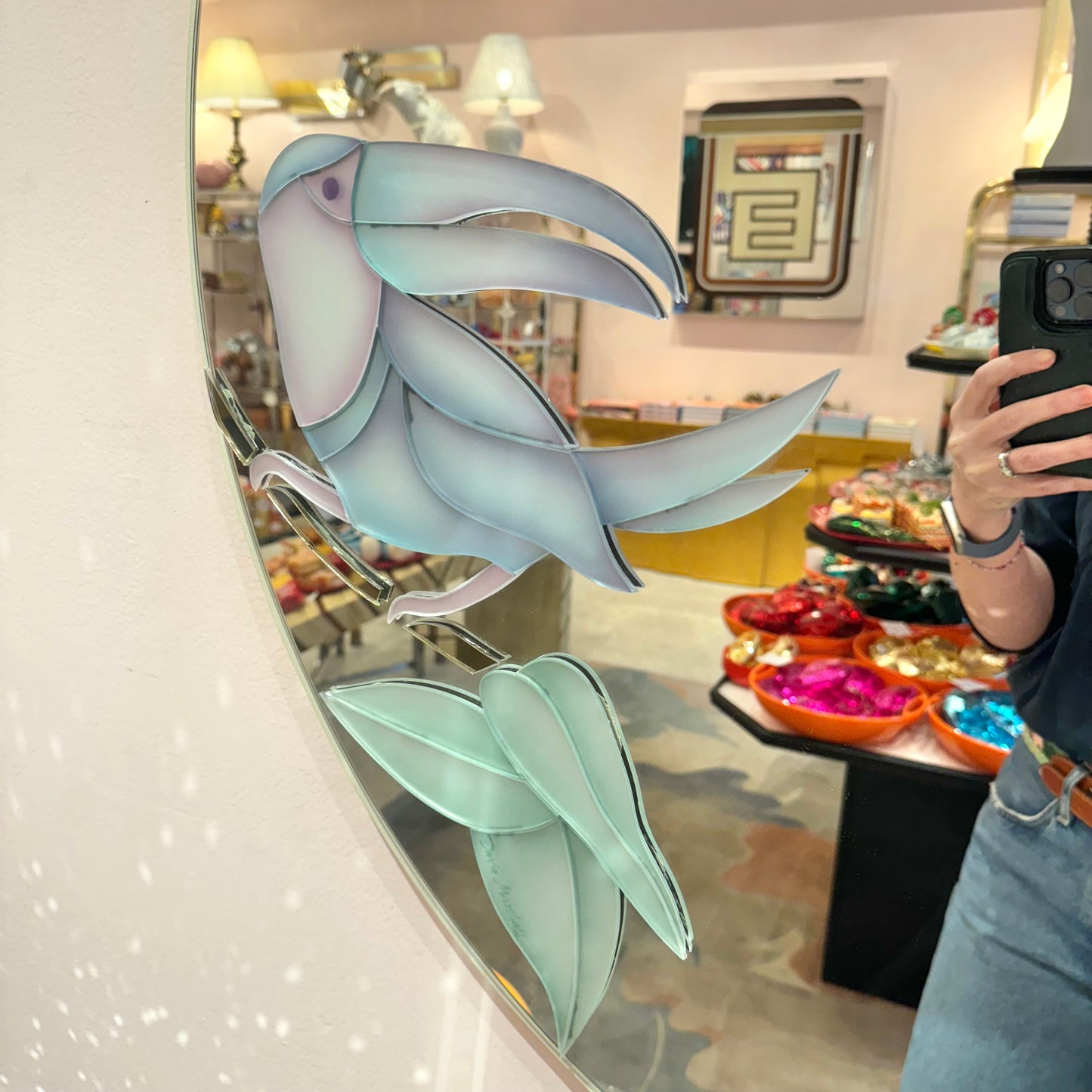 Vintage 1980’s David Marshall Toucan Mirror