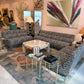 Vintage Zebra Modular Sectional Sofa/Slipper Chair Sold Per Piece