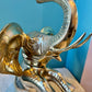 Vintage Brass Sitting Elephant Statue