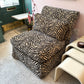Vintage Velvet Tiger Slipper Chair