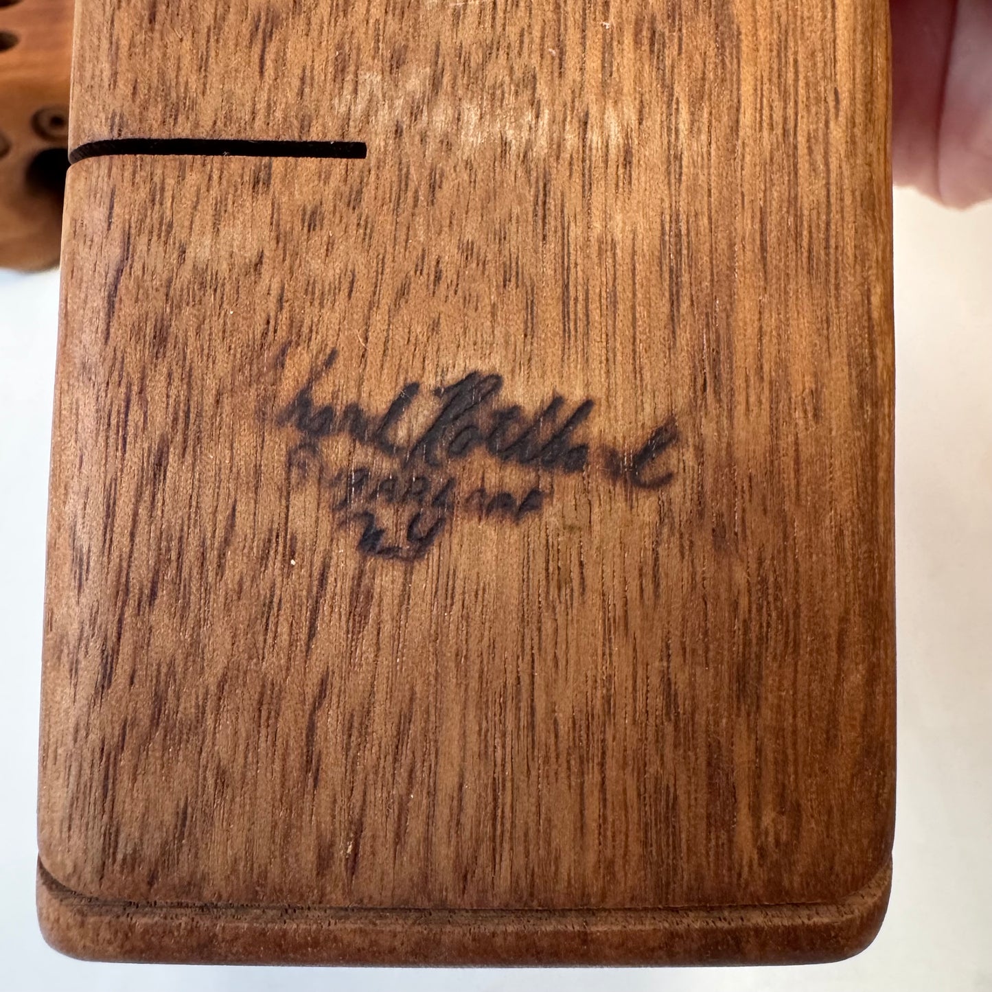 Vintage Wooden Cat & Mouse Puzzle Desk Organizer by Richard Rothbard
