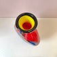 Vintage Large Multicolor Handblown Murano Glass Vase Attributed to Salvadore Studio