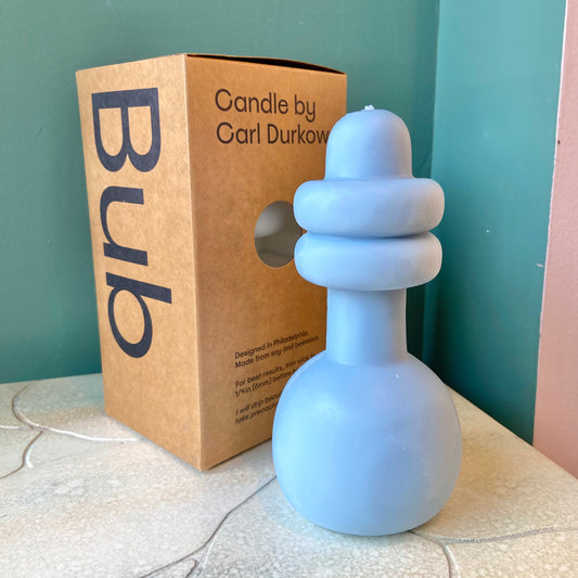 Blue Spindle Candle Bub