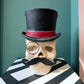 Vintage Inspired Top Hat Skull Candy Bucket