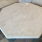 Vintage Octagonal Tessellated White Marble Coffee Table