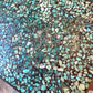 Antique Brass Box with Mosaic Turquoise Stone Design