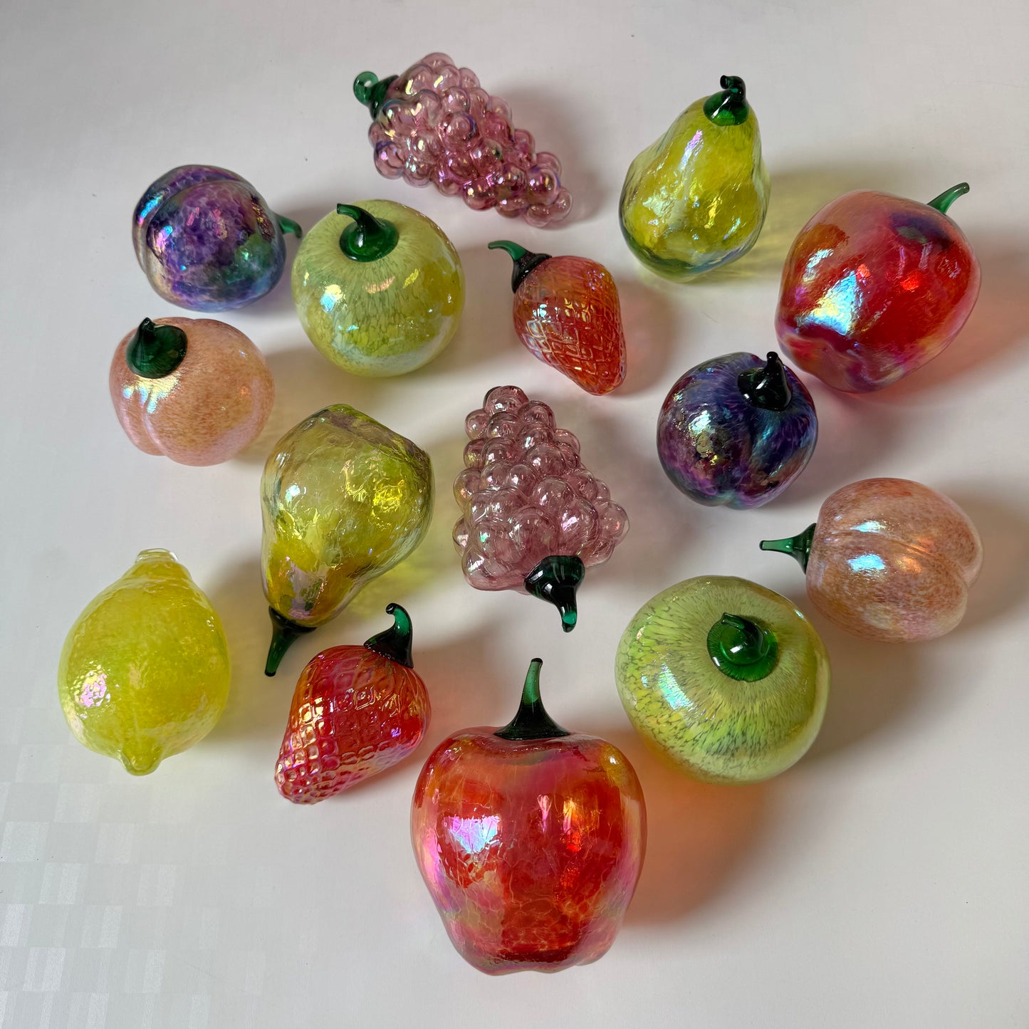 Vintage Iridescent Glass Fruit/item