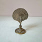 Vintage Small Brass Peacock Figurine