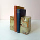 Vintage Faux Green Onyx Bookends