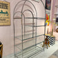 Vintage DIA Style Chrome and Glass Arched Etagere