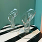 Pair of Vintage Glass Calla Lily Candle Holders