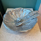 Vintage Wilton Co Pewter Cabbage Leaf Serving Bowl and Utensils