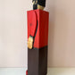 Vintage Folk Art Wooden Captain Cabinet