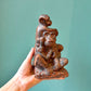 Pair of Vintage Resin Monkey Family Bookends