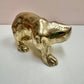 Vintage Solid Brass Bear Statue