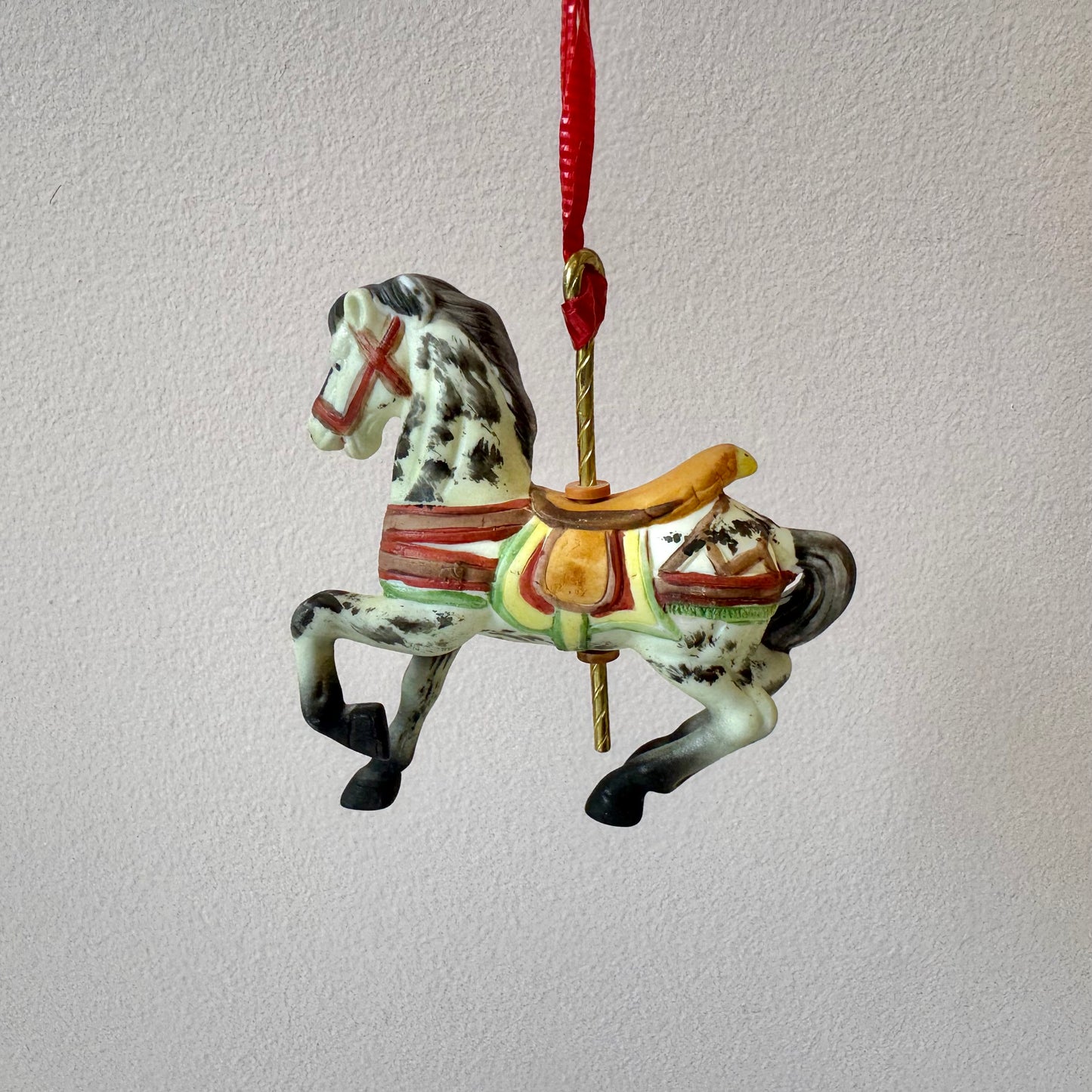 Vintage Carousel Horse Ornament in Box #9